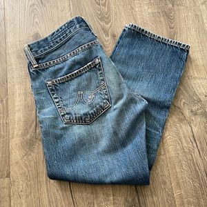 AG ex boyfriend crop denim